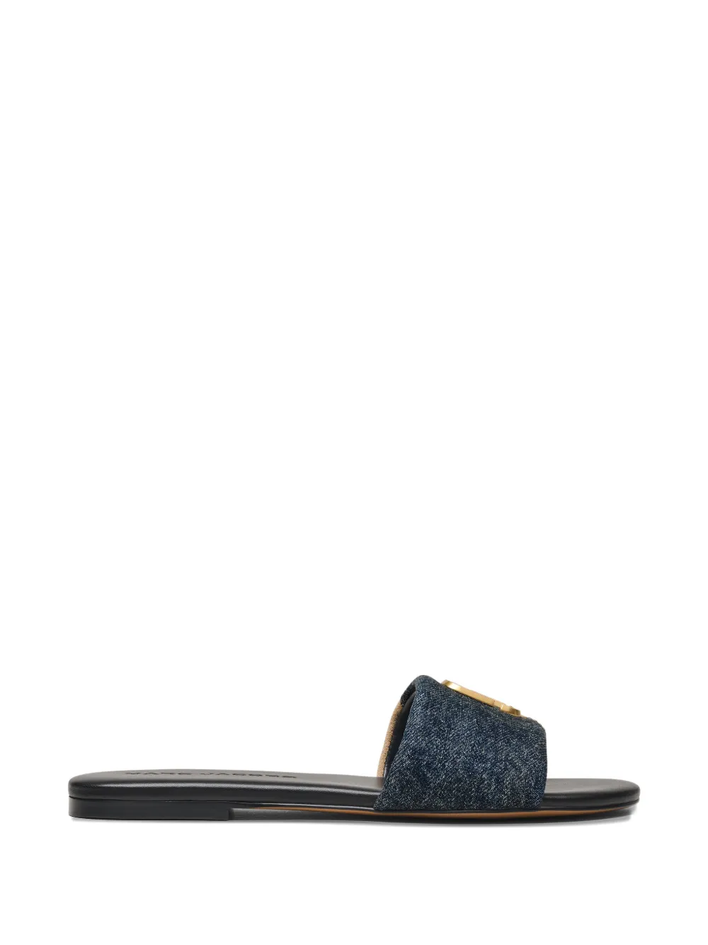 Marc Jacobs Denim slippers met logodetail Blauw