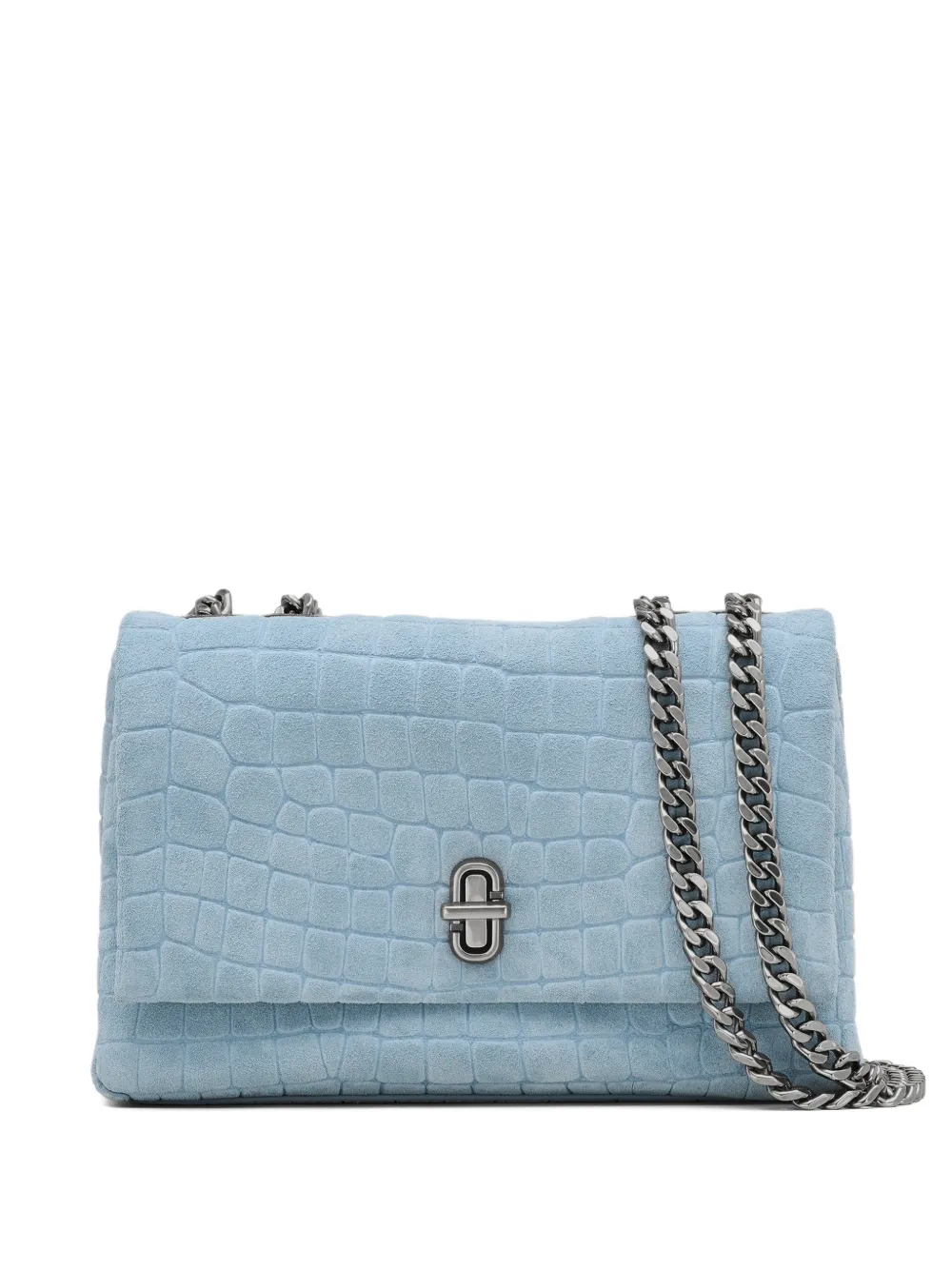 Marc Jacobs Borsa a spalla The Slim in pelle scamosciata con catena - Blu