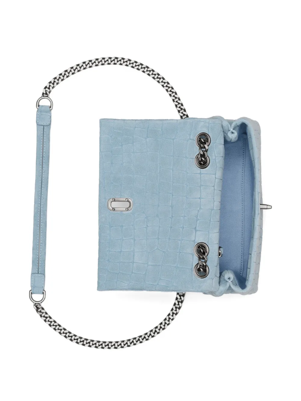 Marc Jacobs The Slim Croc Suede dual-chain Shoulder Bag | Blue