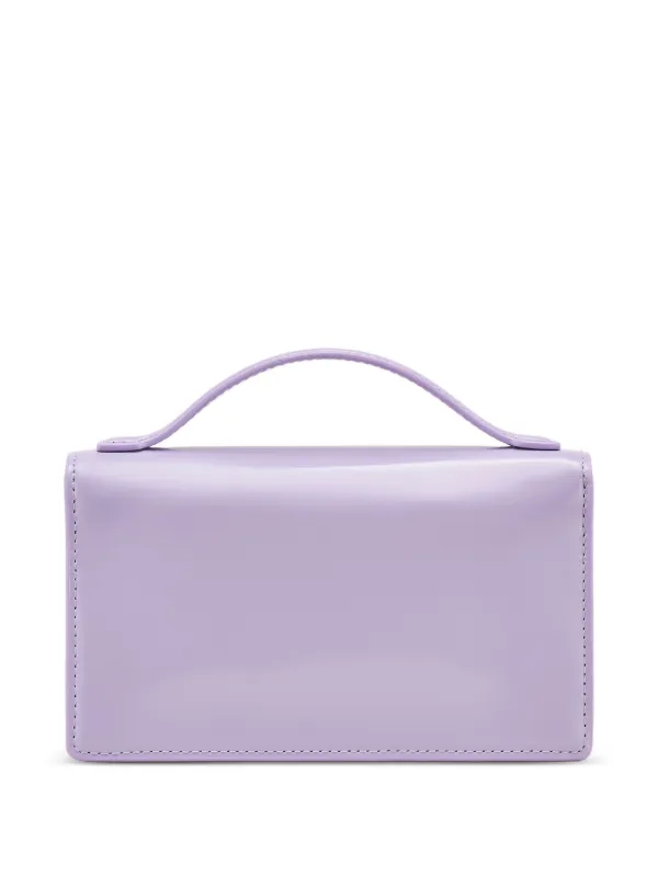 ホワイトパープルレザー ハンドバッグ Marc Jacobs フラワー ミラー レザーミニバッグ | パープル | FARFETCH JP