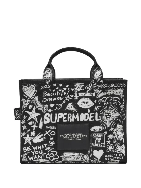 Marc Jacobs パンク スクリブル グラフィティ ハンドバッグ M