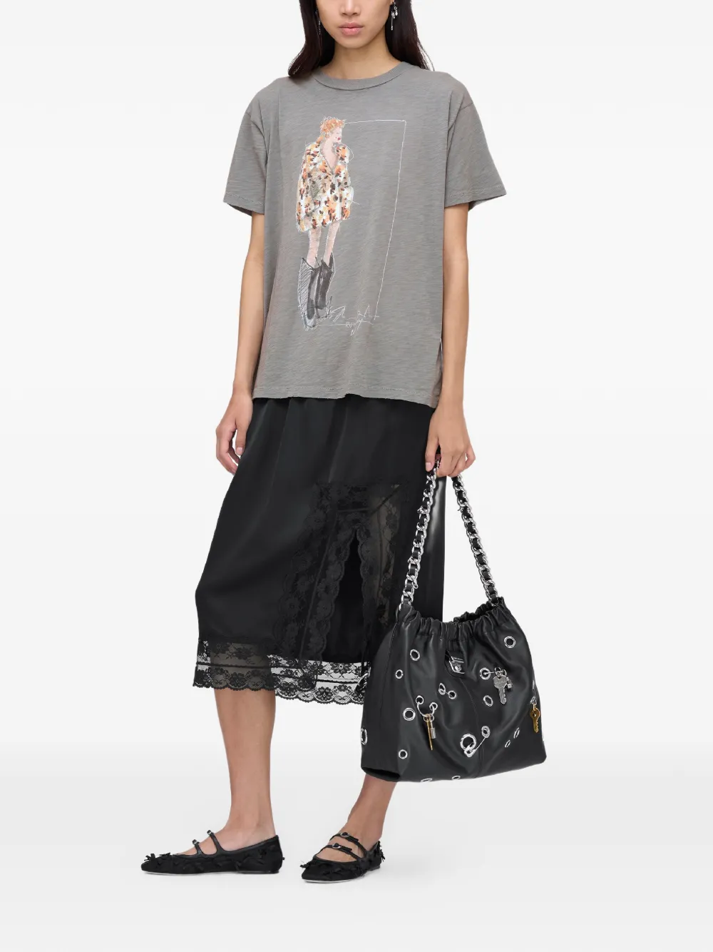  Marc Jacobs Round-neck Short-sleeve T-shirt - Grey 