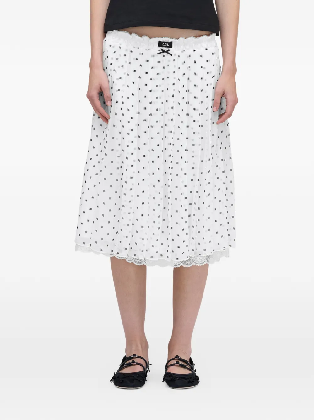 Marc Jacobs Midi-rok met kant Wit