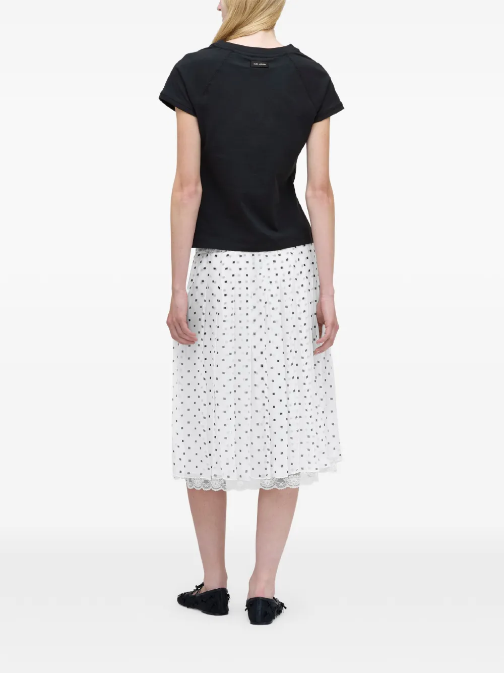 Marc Jacobs Midi-rok met kant Wit