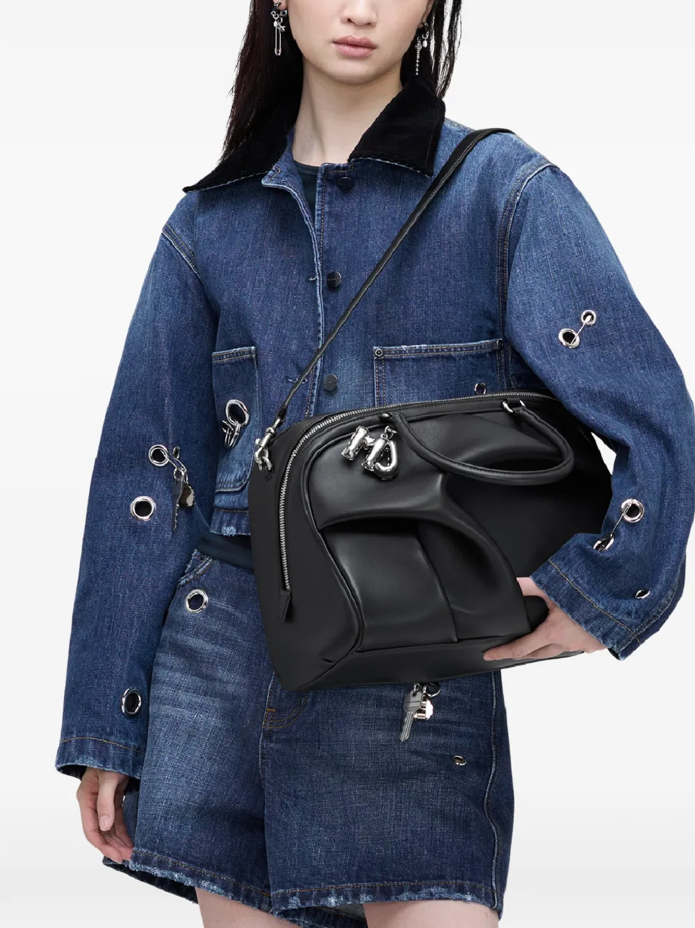 Marc Jacobs Shopper met logobedel Zwart