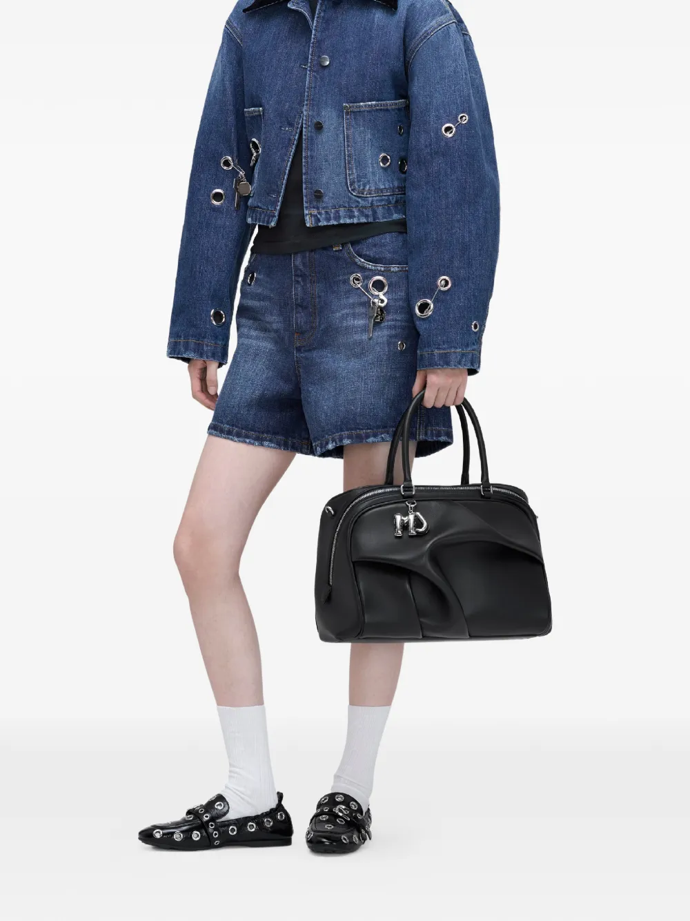Marc Jacobs Shopper met logobedel Zwart