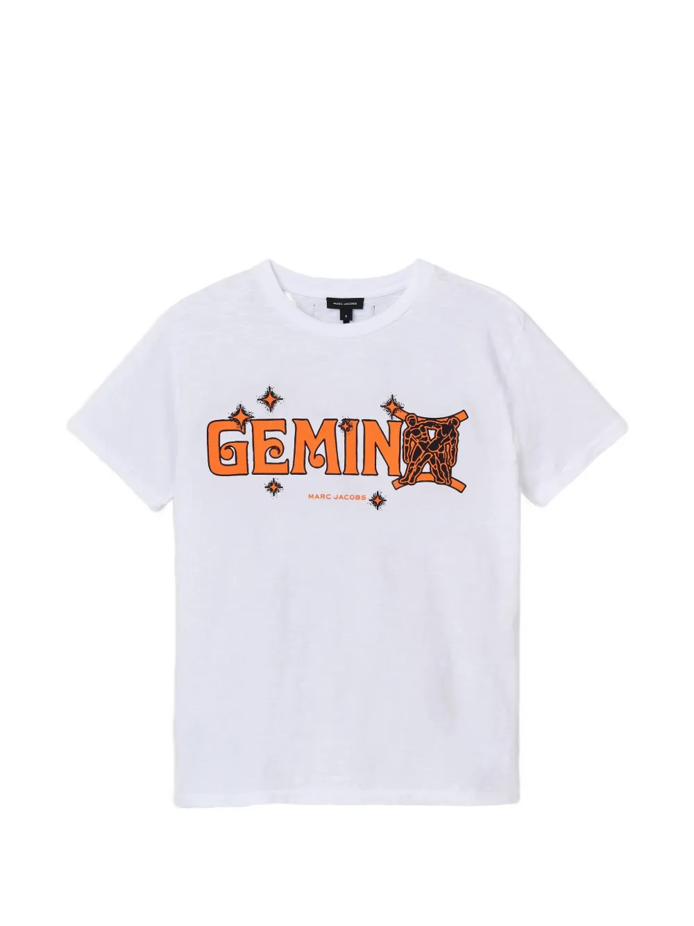 Marc Jacobs The Zodiac T-shirt met Gemini-print Wit