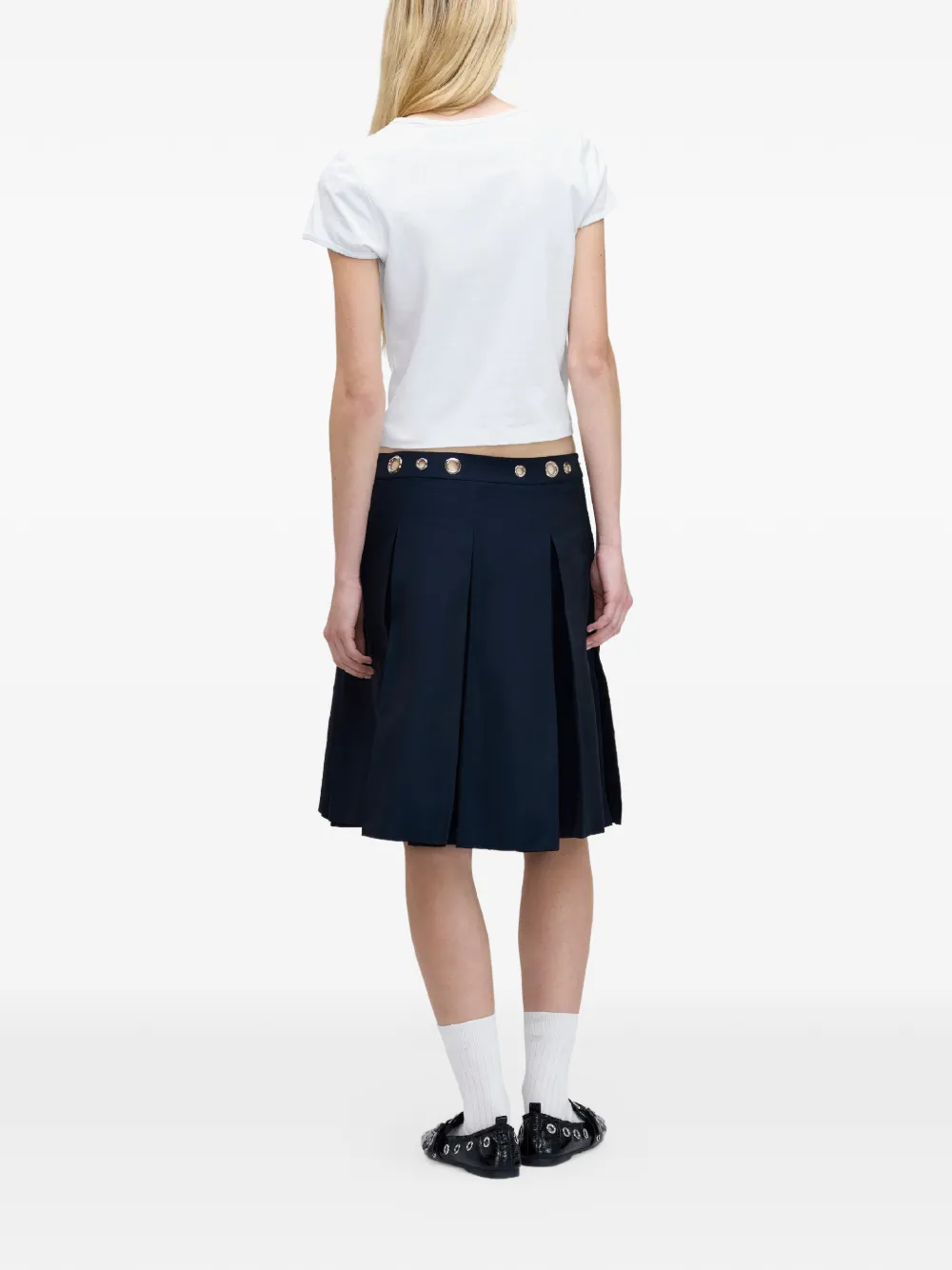 Marc Jacobs Plooirok met veiligheidsspeld Blauw