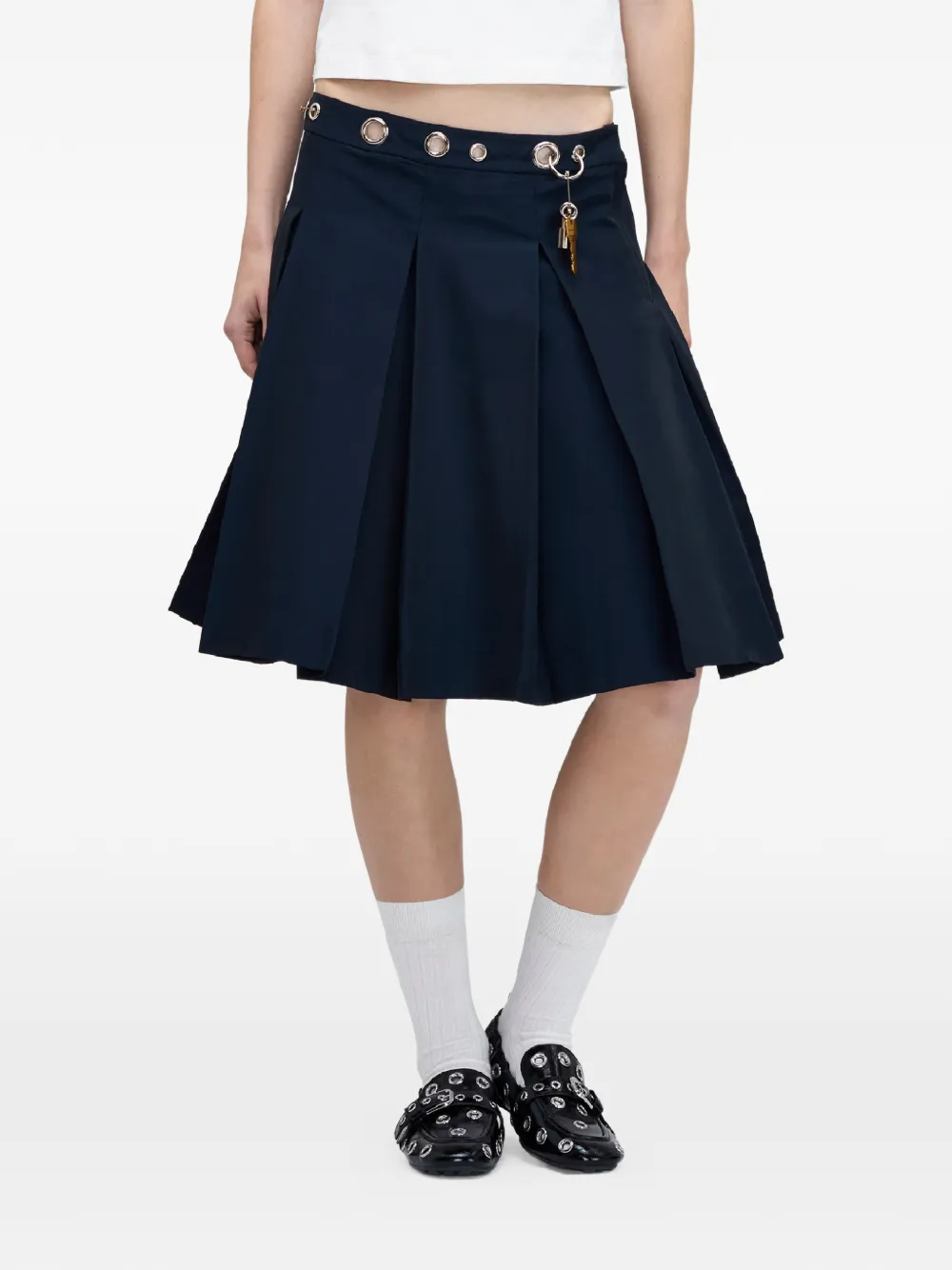 Marc Jacobs Plooirok met veiligheidsspeld Blauw