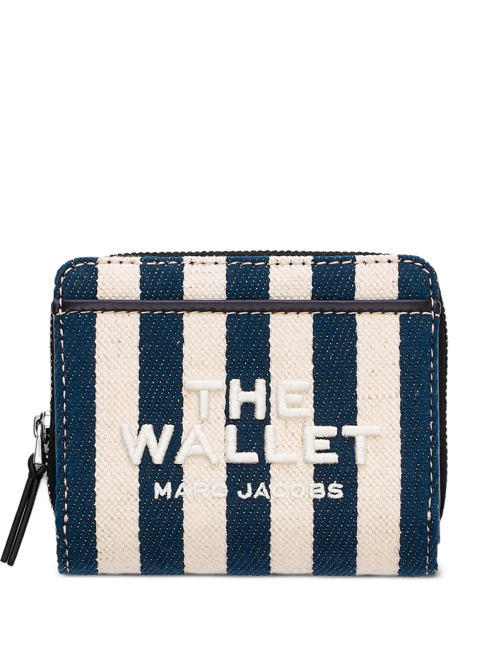Marc Jacobs Portafoglio compatto in tela a righe - Blu