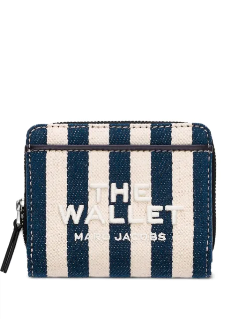 Marc Jacobs striped canvas mini compact wallet