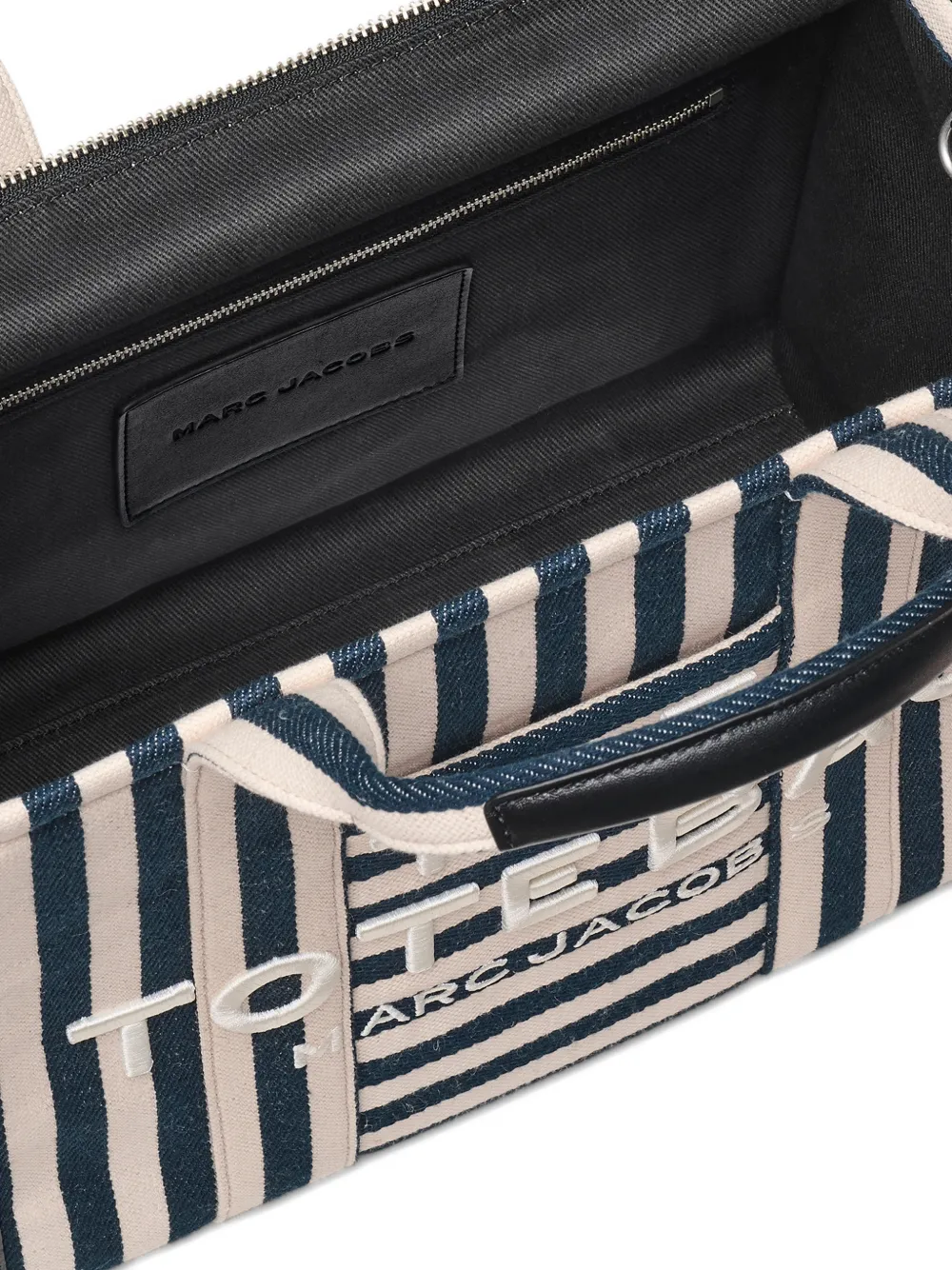 Marc Jacobs Medium The Stripe Canvas Tote shopper Blauw