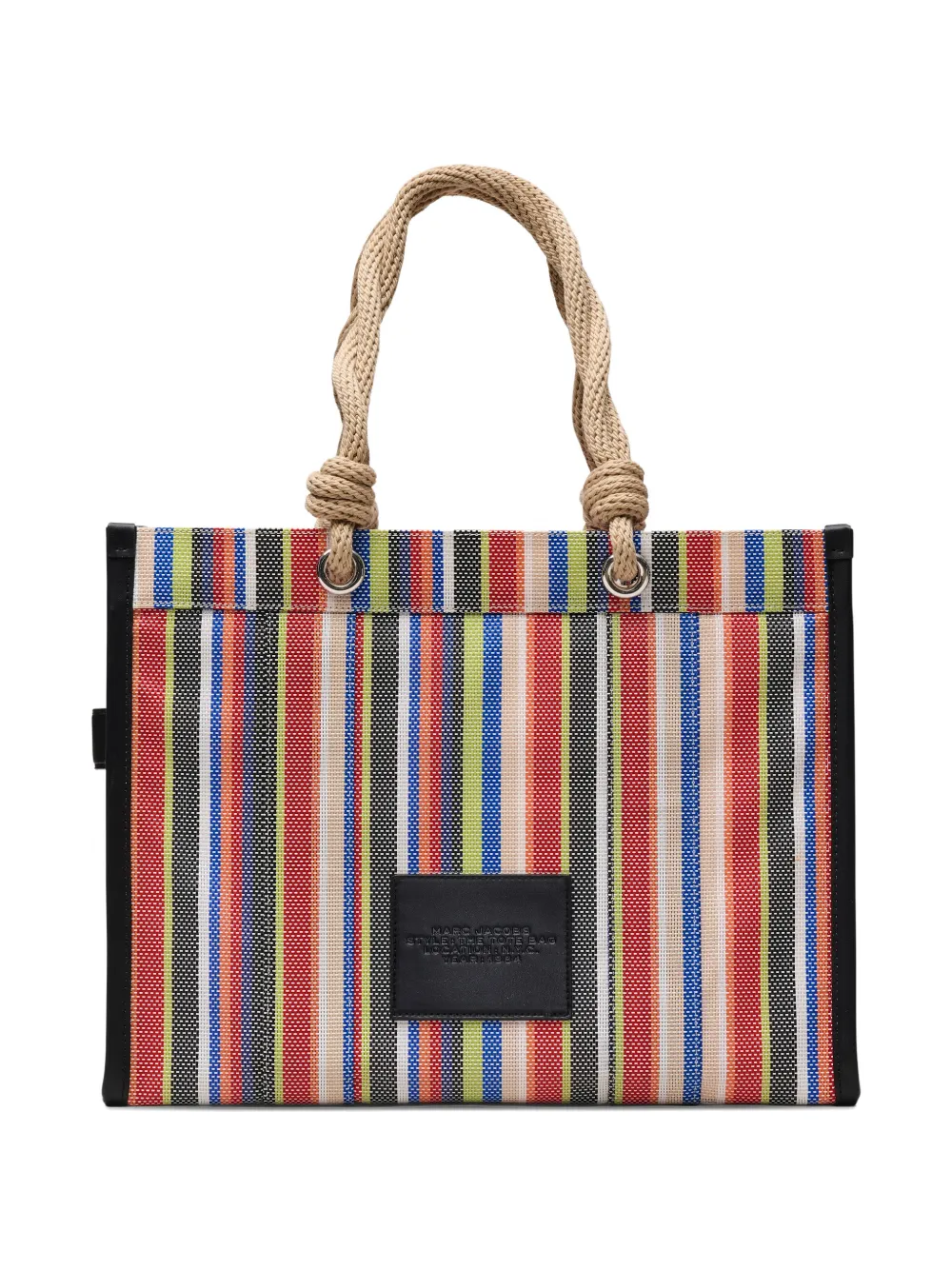  Marc Jacobs The Large Stripe Mesh Rope Tote Bag - Red 