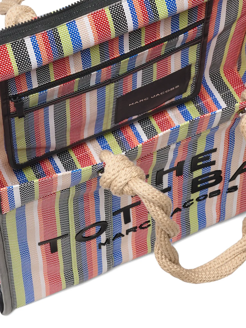 Marc Jacobs Grote The Stripe mesh shopper Rood