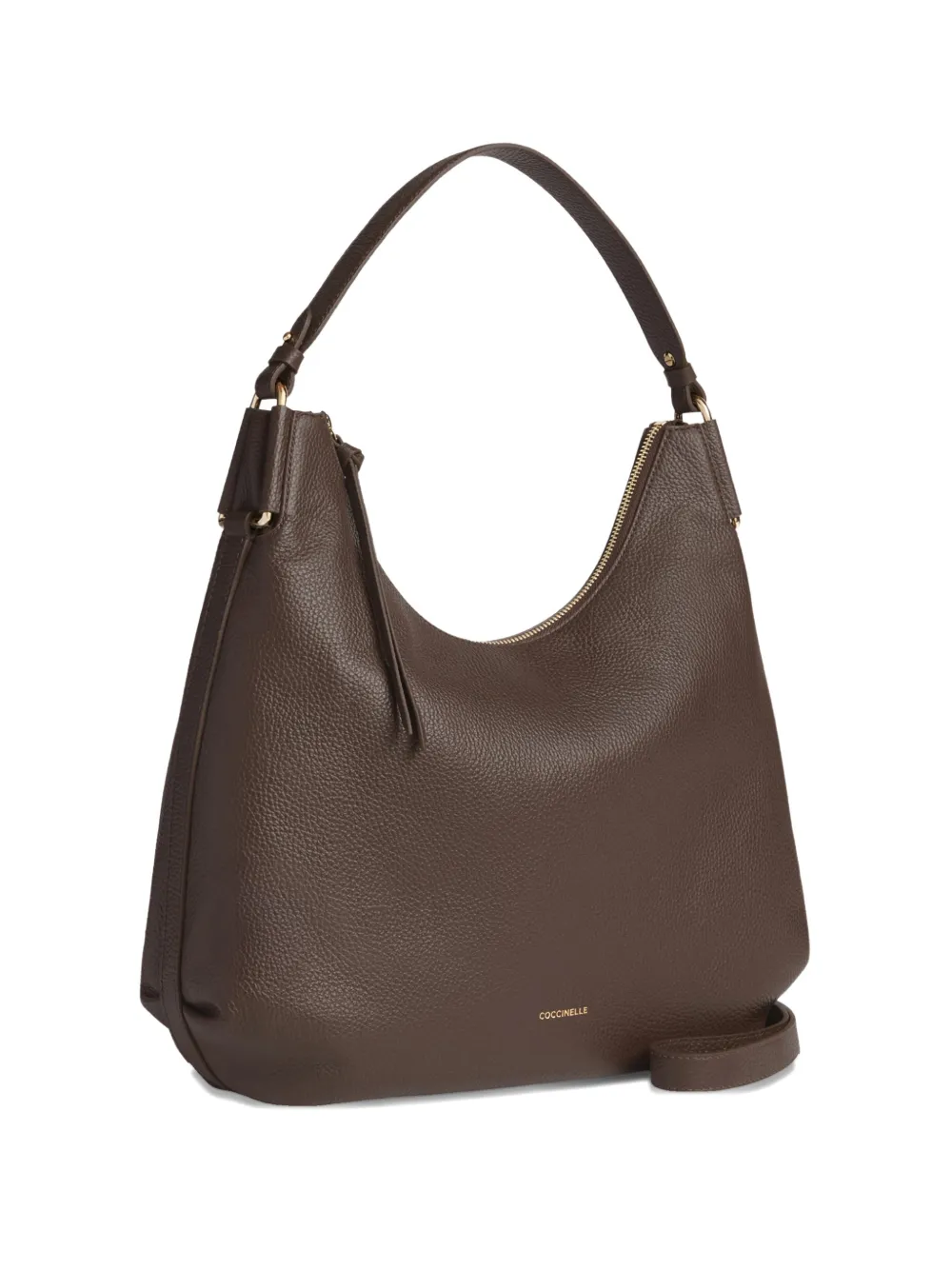 Coccinelle Borsa a spalla Rebekka media con zip - Marrone