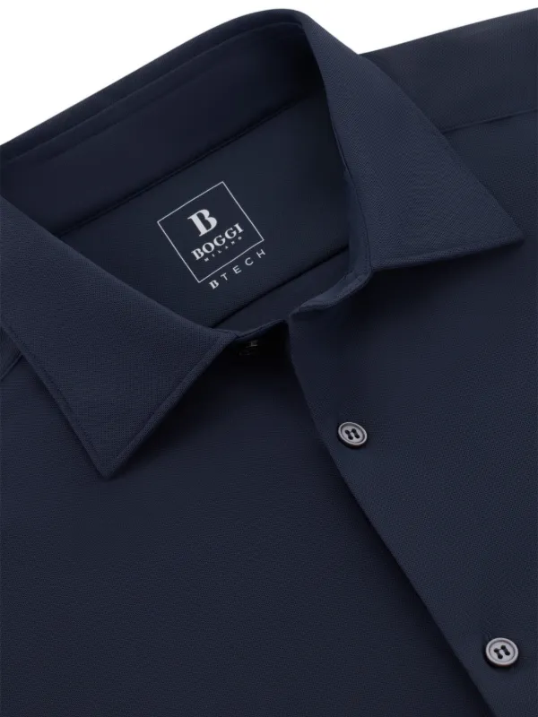 Boggi Milano Slim Fit Collar Men Shirt - Blue Boggi Milano Slim Fit Collar Men Shirt - Blue