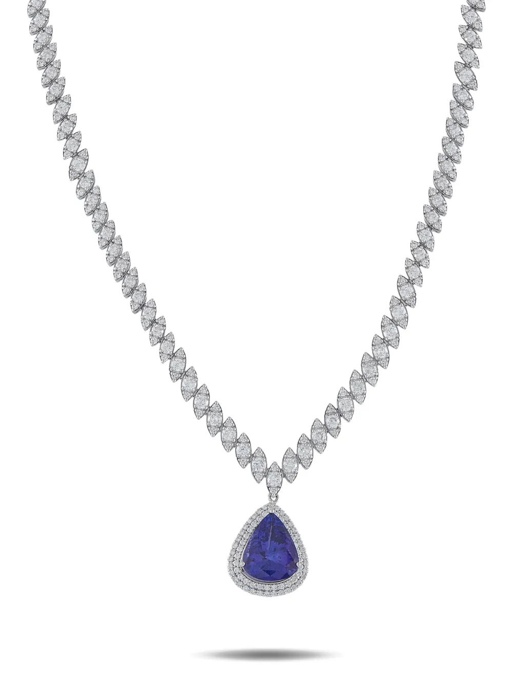 LB Exclusive diamond and tanzanite necklace - Argento