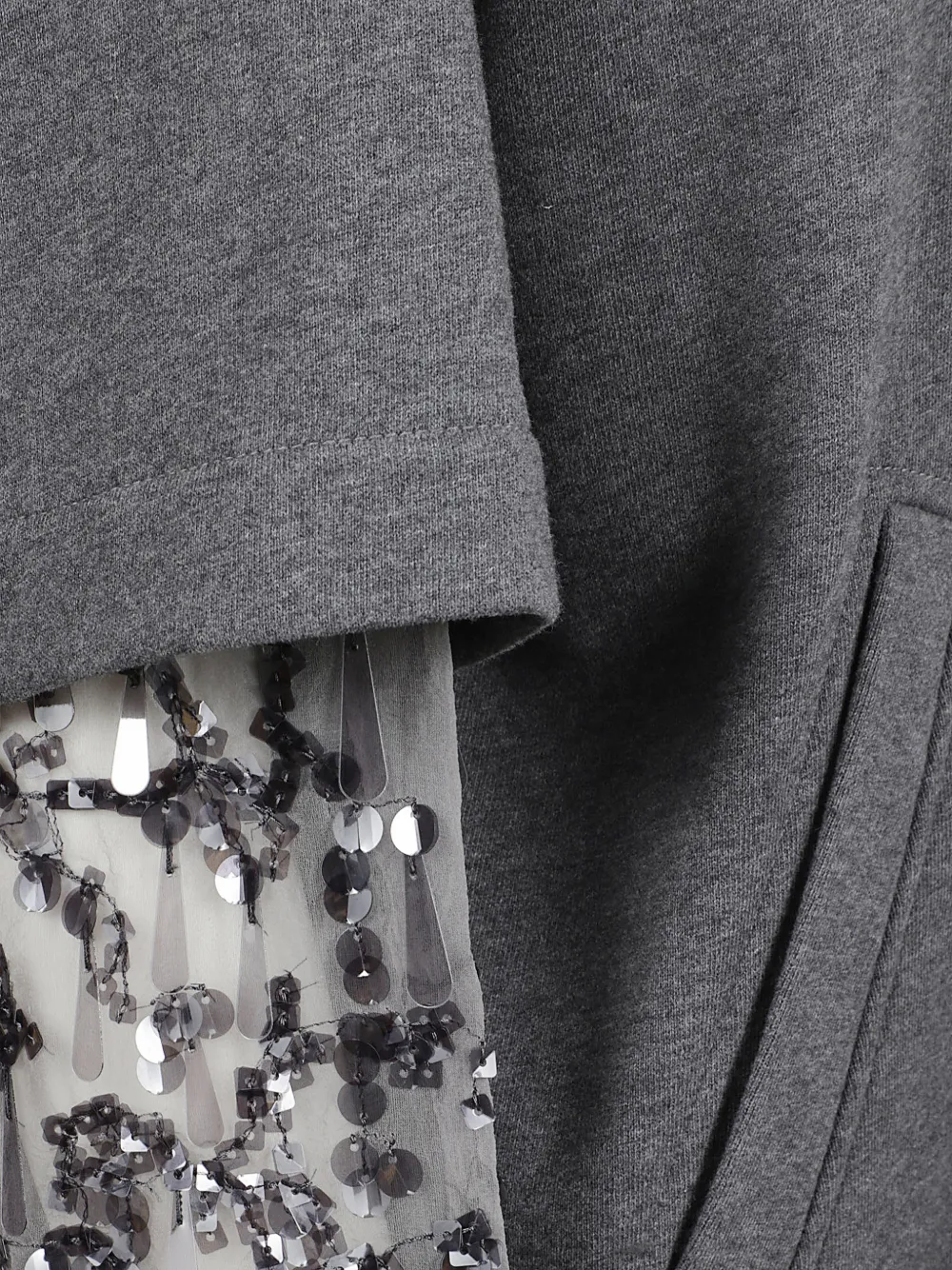 Brunello Cucinelli sequin-embellished hoodie - Grijs