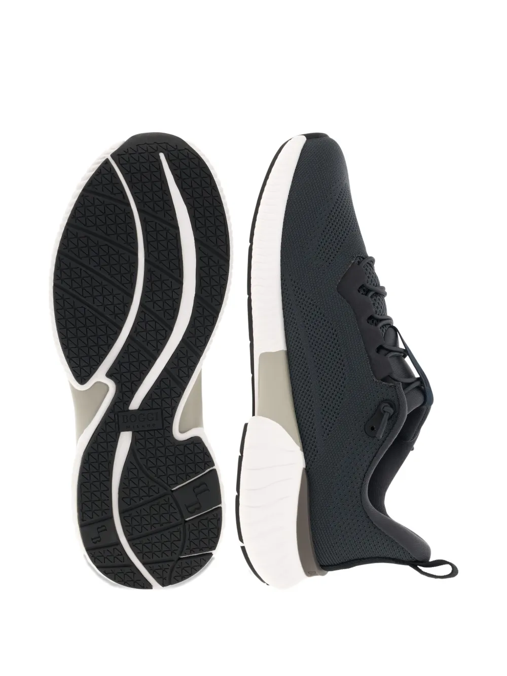 Boggi Milano Sneakers met reflecterende print Grijs