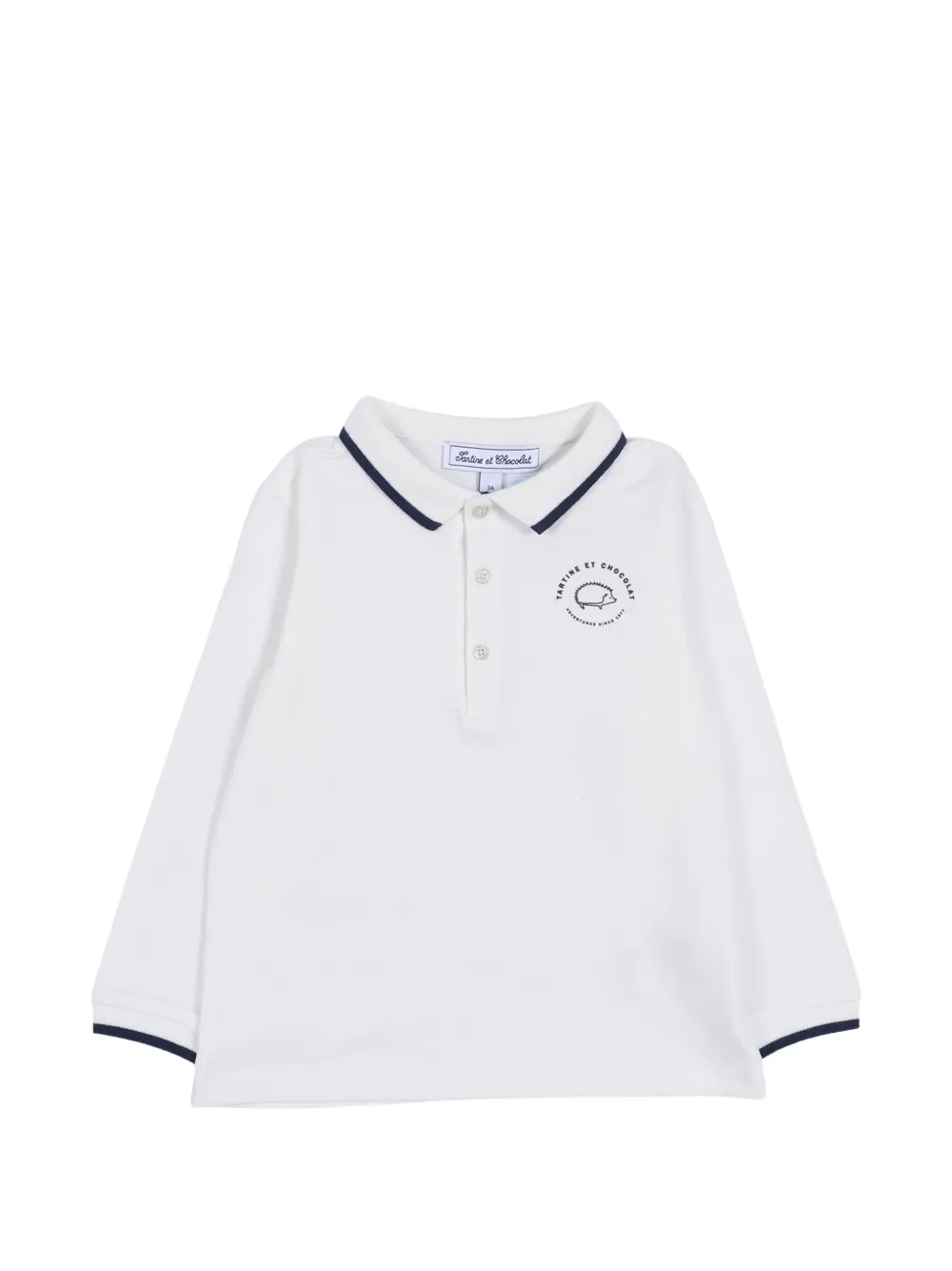 Tartine Et Chocolat long-sleeved polo shirt - Bianco