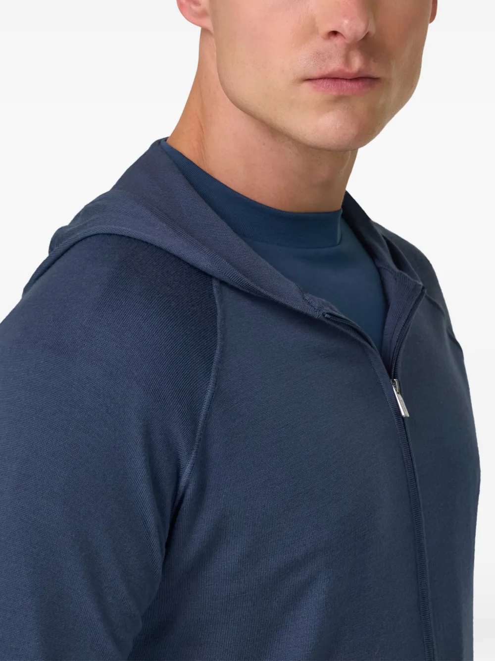 Boggi Milano Trui met capuchon en rits Blauw