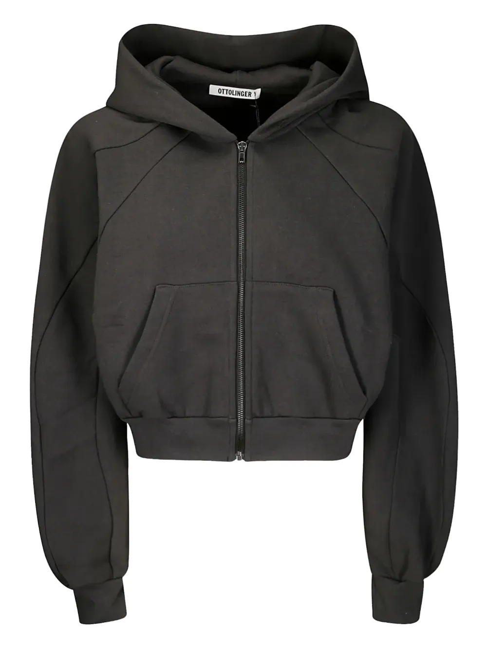 Ottolinger zip-up lomg-sleeve hoodie - Nero
