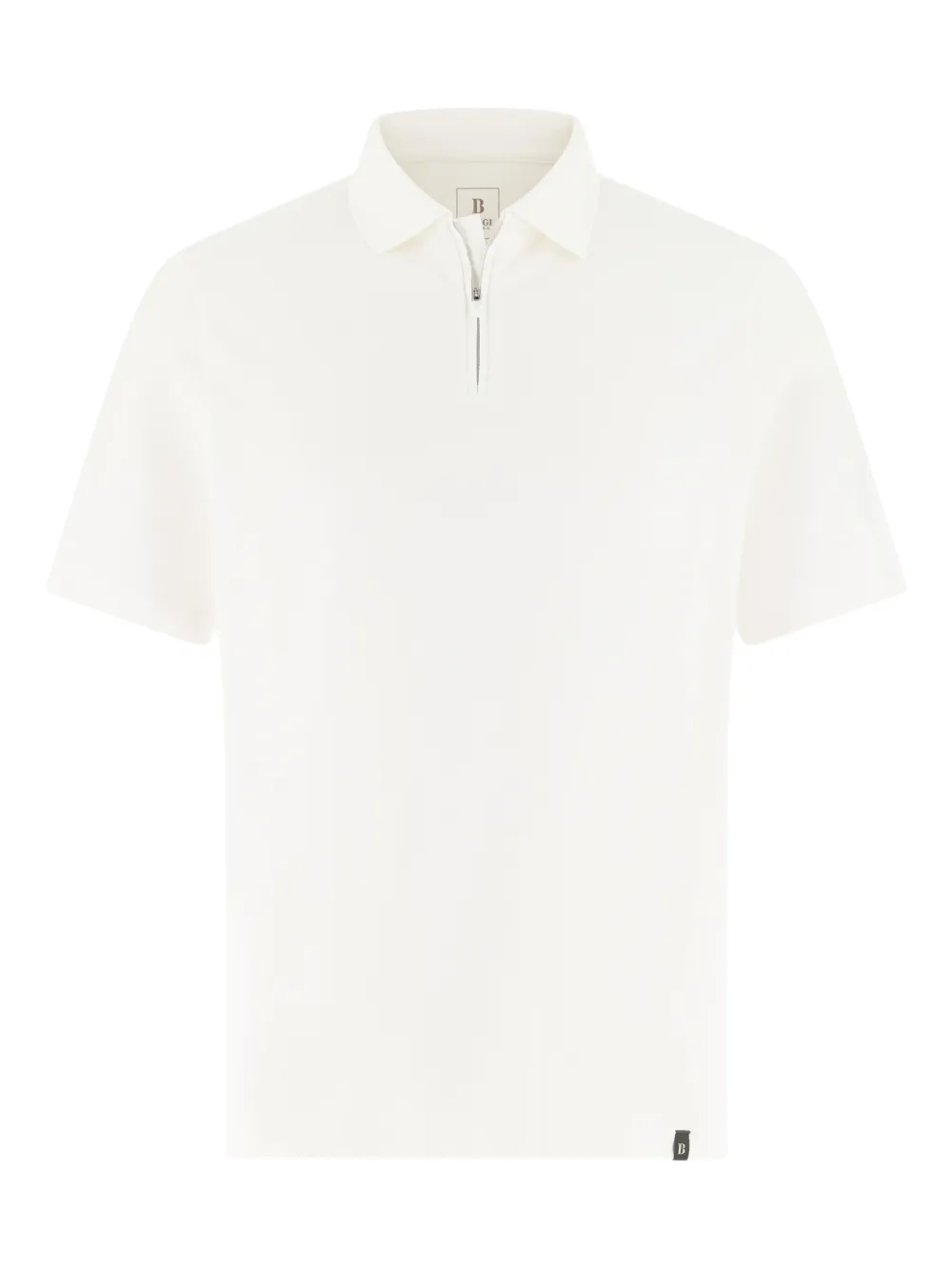 Boggi Milano open collar appliquéd polo shirt - Bianco