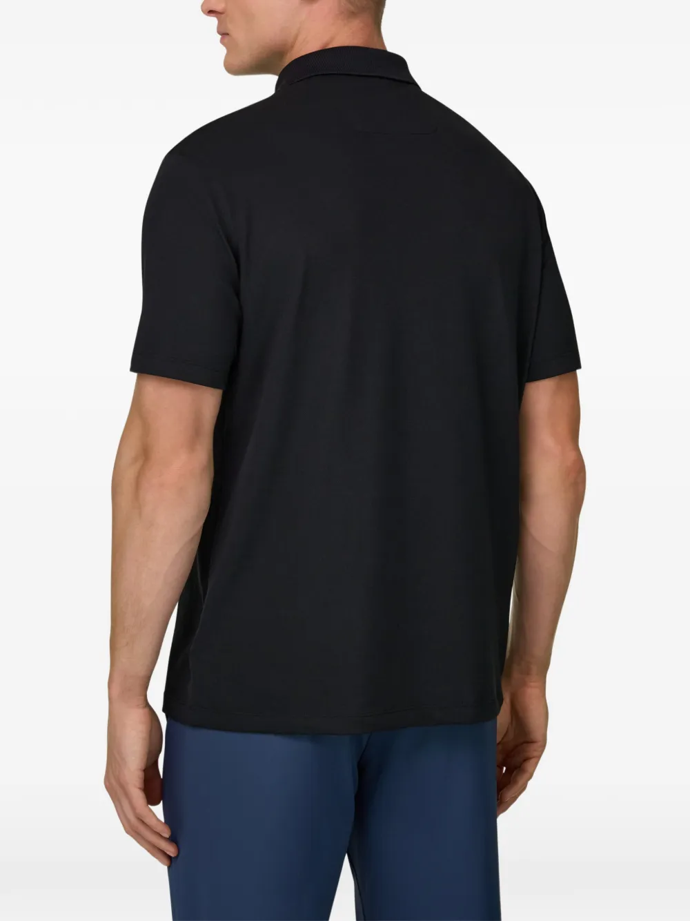 Boggi Milano Poloshirt met kraag en rits Zwart