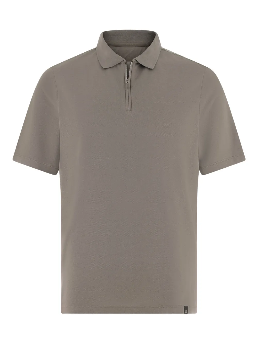 Boggi Milano open collar appliquéd polo shirt - Grigio