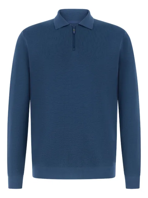Boggi Milano polo en maille à fermeture zippée