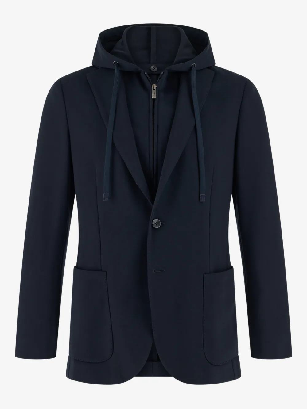 Boggi Milano Madison sweatshirt jacket in a stretch cotton blend | Blue | Image 1