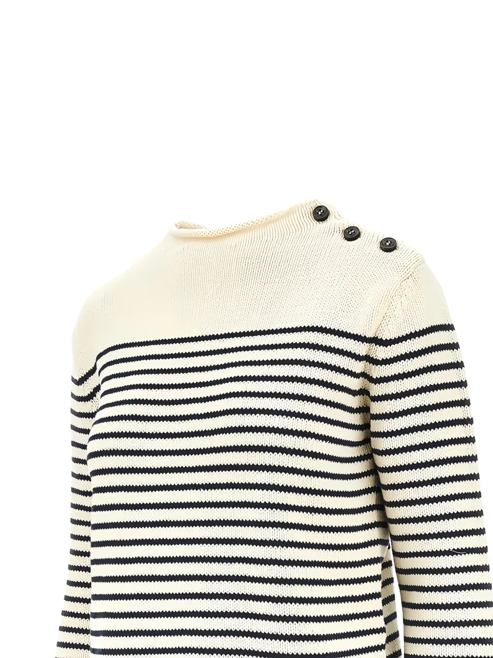  Weekend Max Mara Striped-pattern Button Sweater - Neutrals 