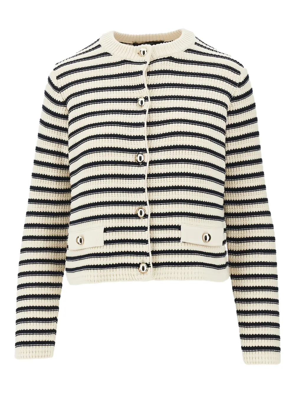 Weekend Max Mara striped button cardigan - White