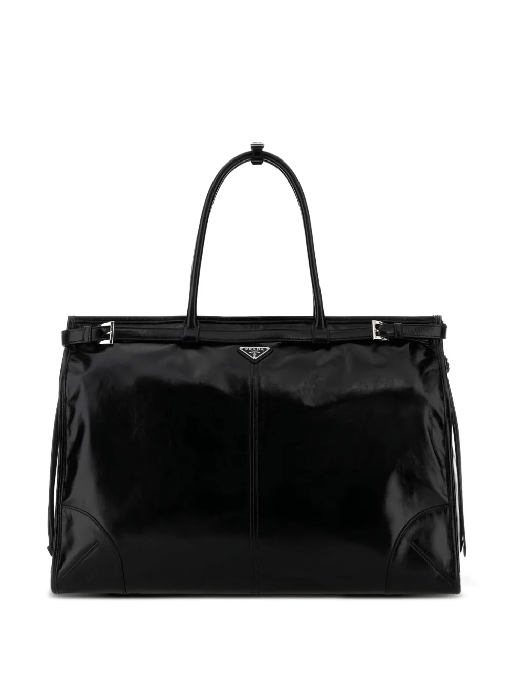 Prada Schultertasche aus Leder - Schwarz