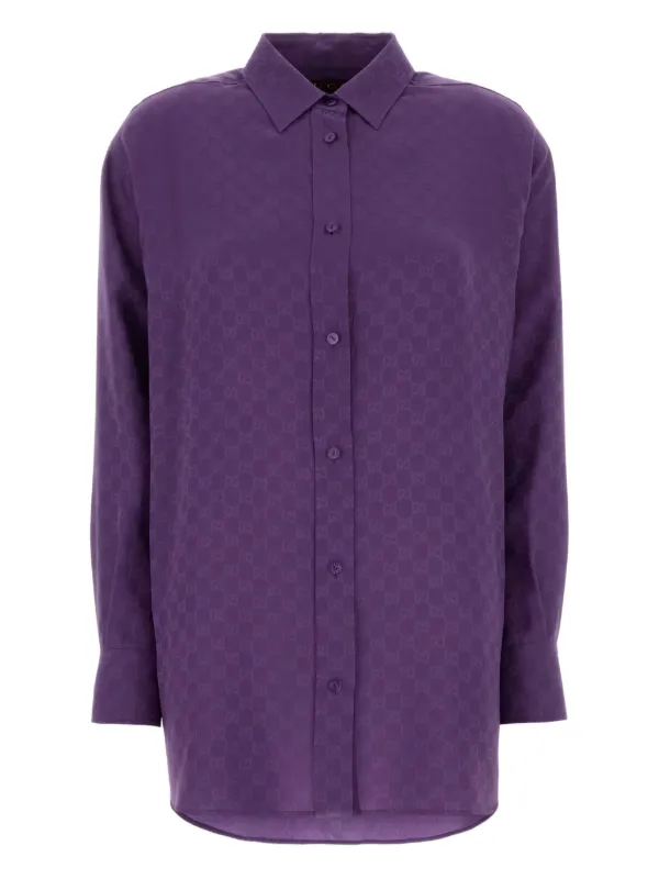 gucci monogram dress shirt Gucci Women's' Monogram Shirt in Blue