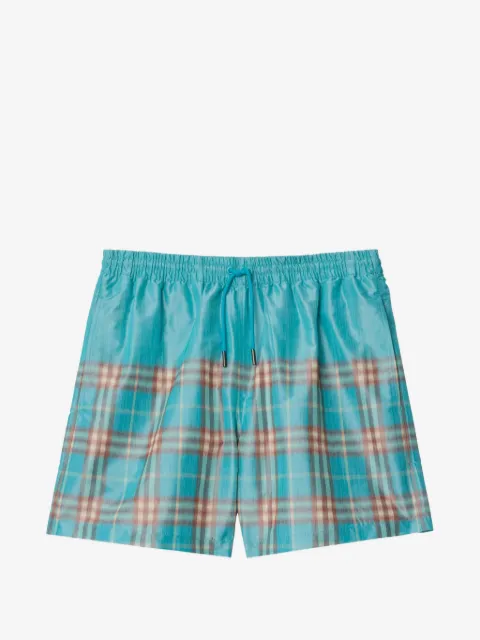 Burberry gradient check swim shorts
