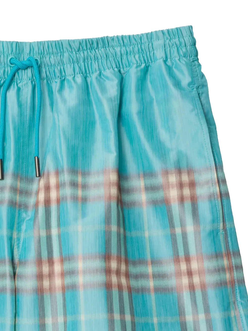  Burberry Gradient Check Swim Shorts - Blue 