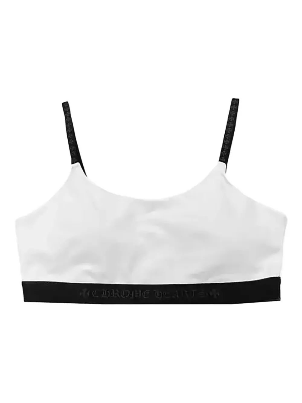 Chrome Hearts logo-detail sports bra - Weiß