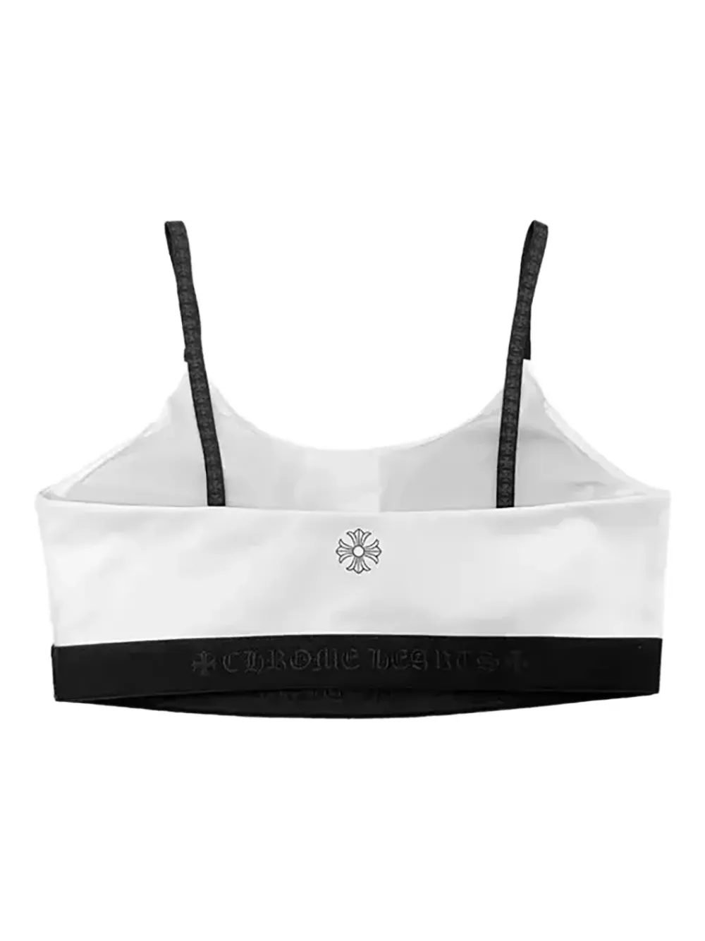 Chrome Hearts logo-detail sports bra - Wit
