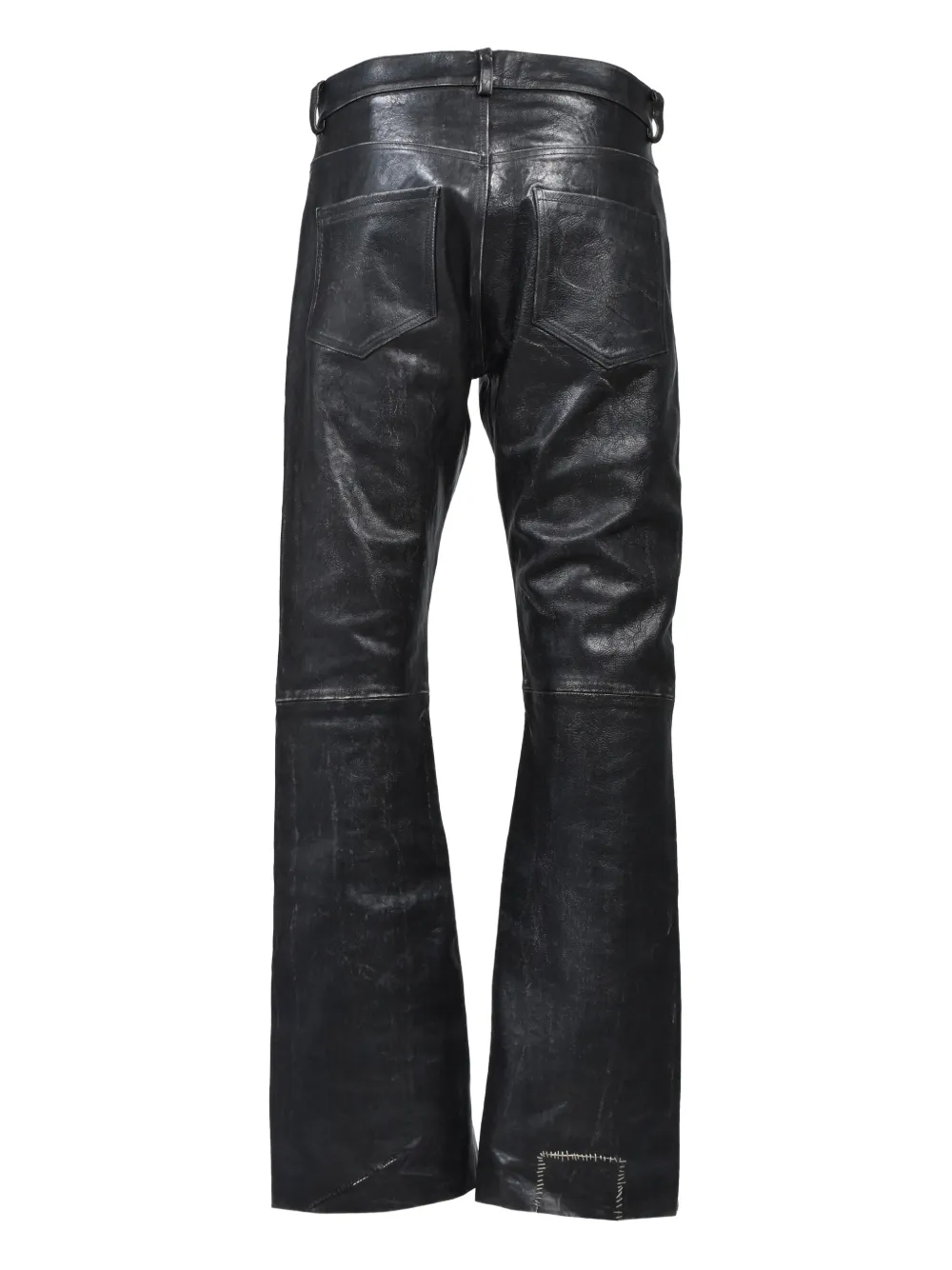 Enfants Riches D&eacute;prim&eacute;s Crust Repaired leren flared jeans - Zwart