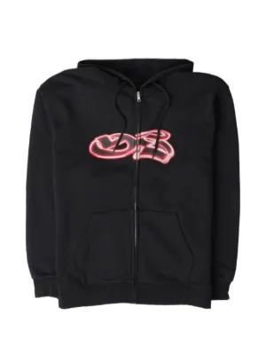 トップス yardsale HOODED SWEATSHIRT - BLACK M YARDSALE Zip screen-printed Hoodie | Black | FARFETCH ID