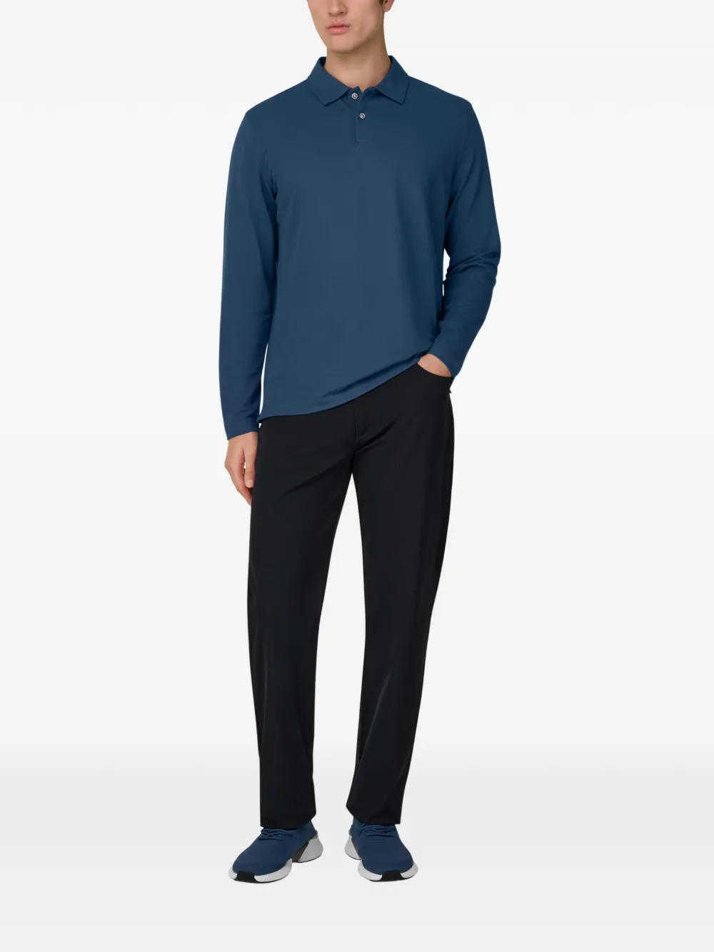 Boggi Milano Broek met elastische tailleband - Zwart