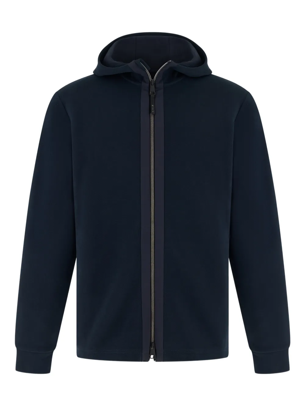 Boggi Milano full-zip piqué sweatshirt - Blu