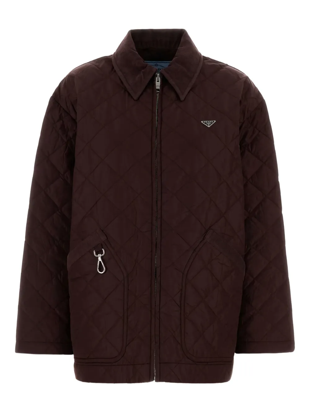 Prada quilted zip jacket - Marrone