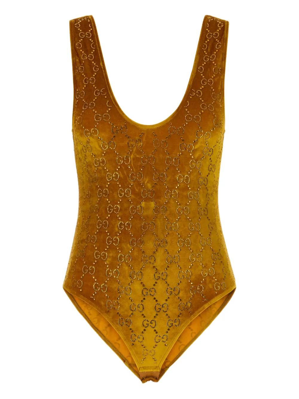 Gucci Gemusterter Body - Gelb