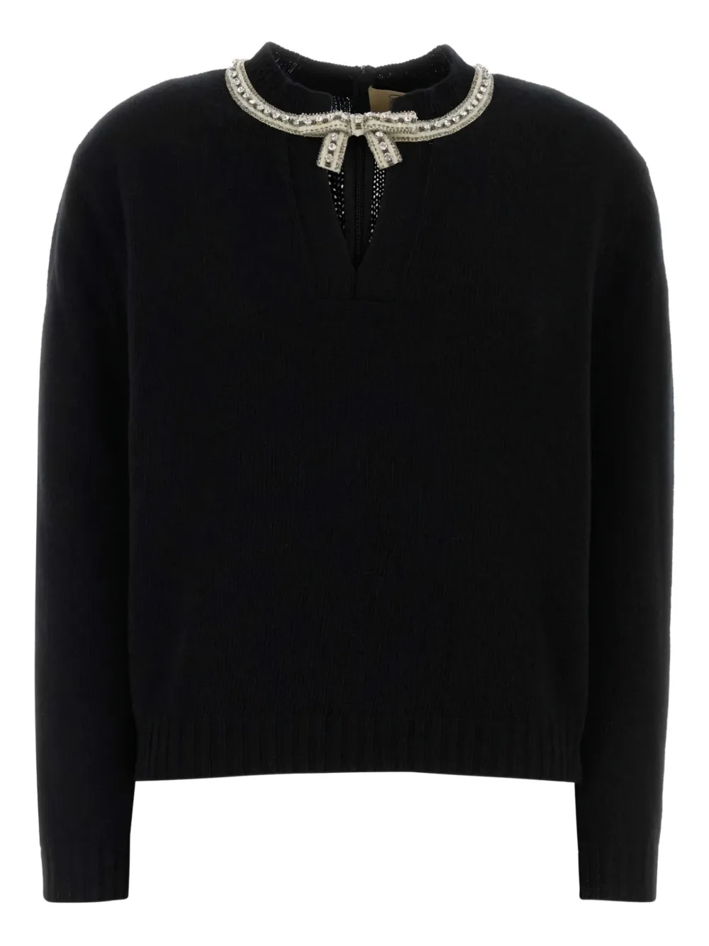 Valentino Garavani V-neck embellished sweater - Nero