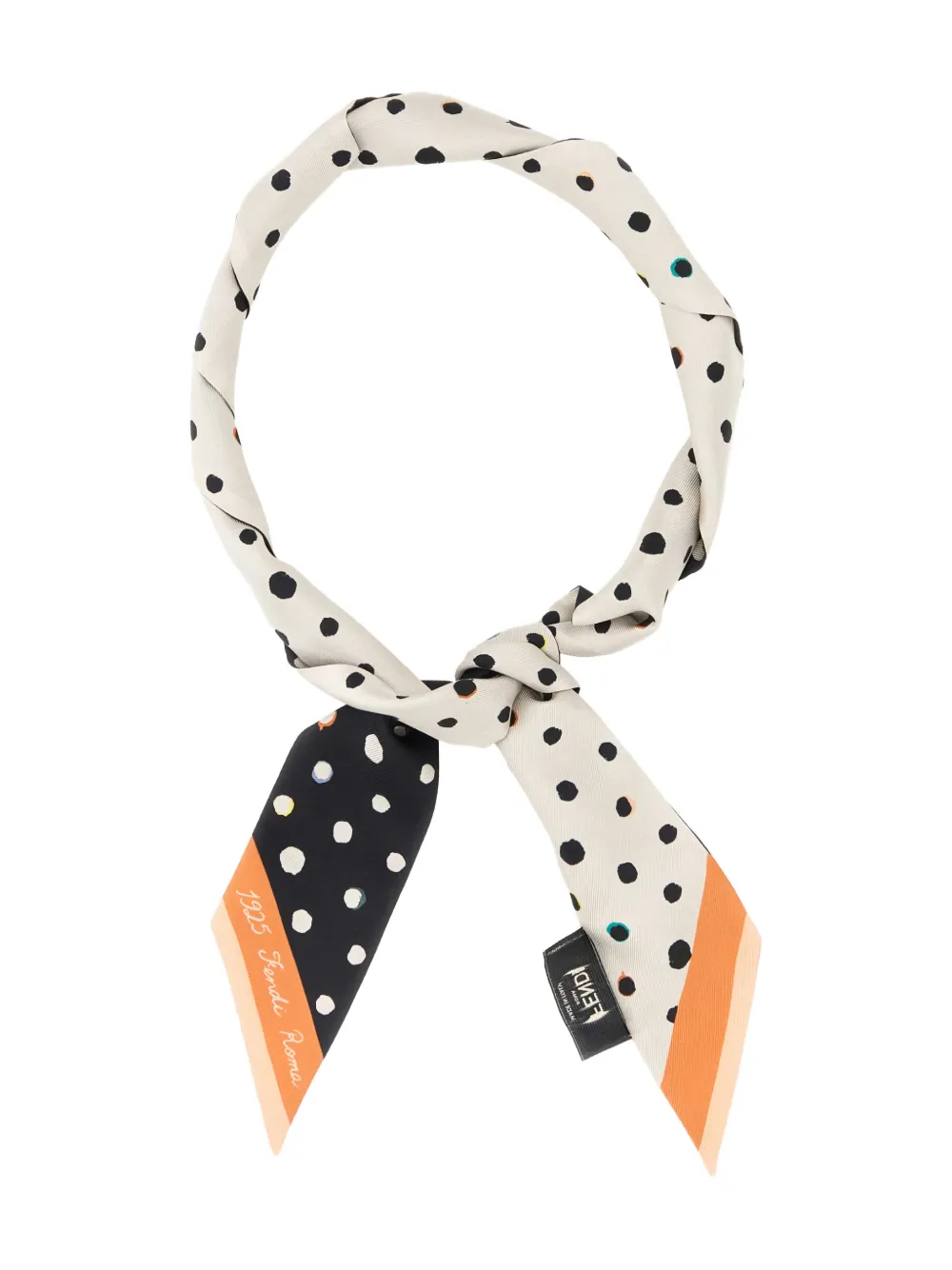 FENDI polka-dot silk scarf - Toni neutri