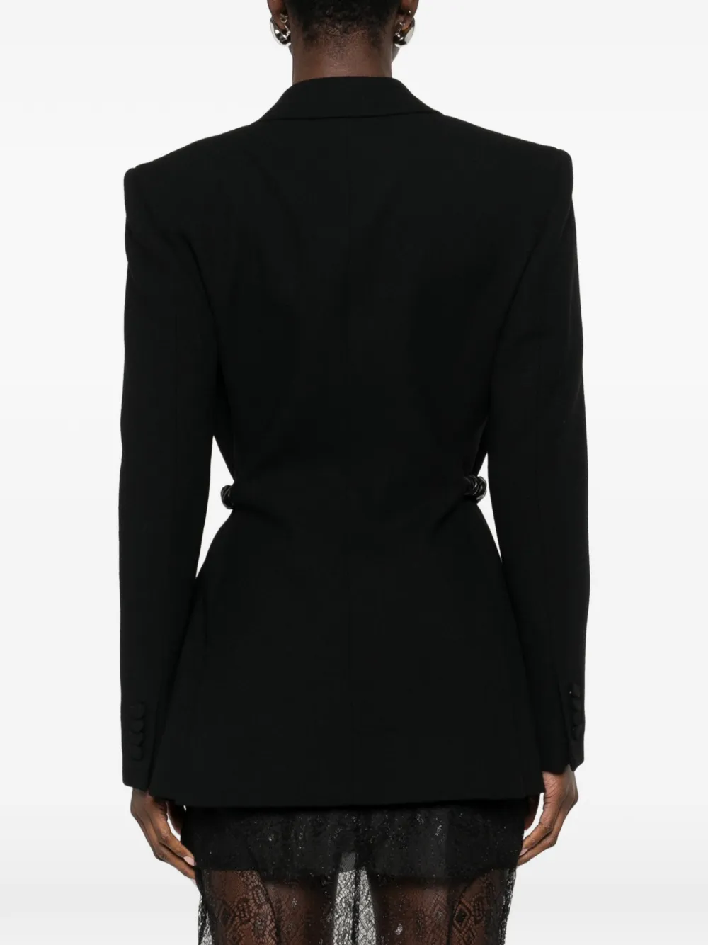Gabriela Hearst Epona blazer met ketting Zwart
