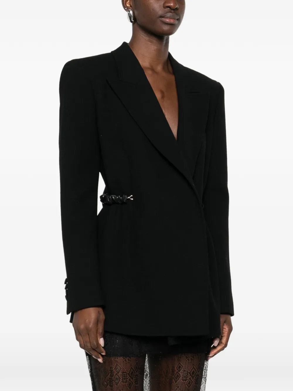 Gabriela Hearst Epona blazer met ketting Zwart