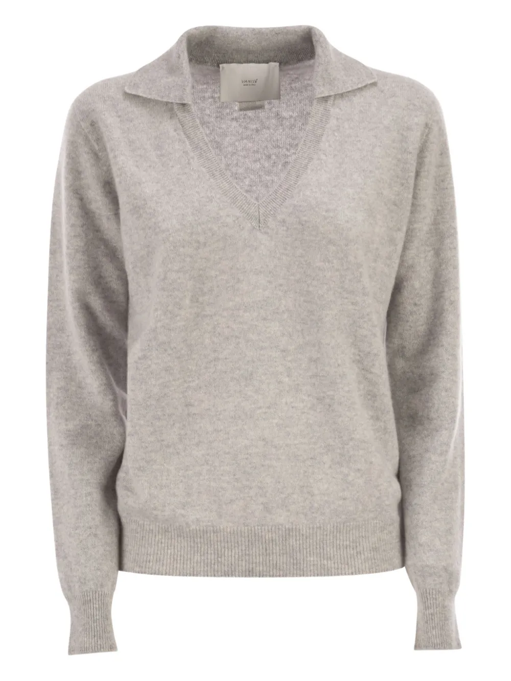 Vanisè Patty long-sleeves polo top - Grigio